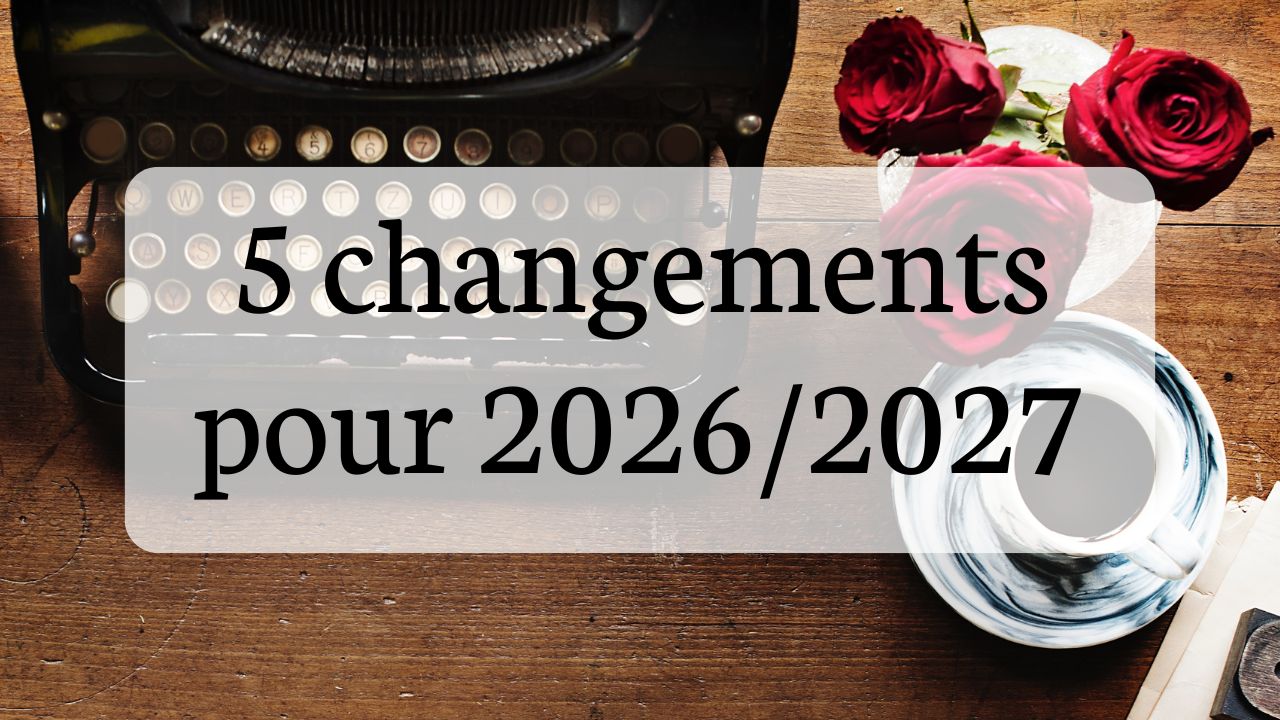 5 changements pour 2026/2027